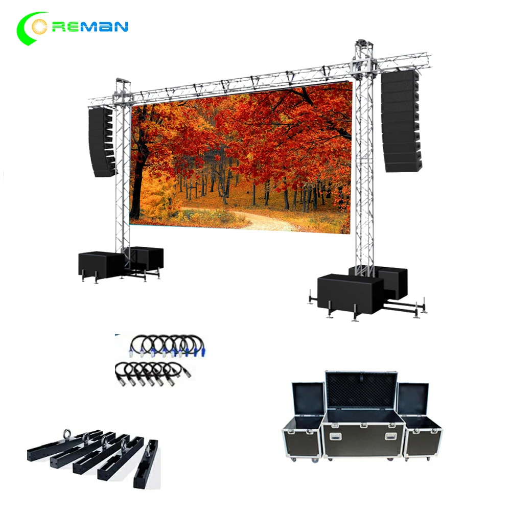 Топ-акция Flightcase P3.91 наружный светодиодный экран дисплей 500*500 мм 500*1000 | Электронные