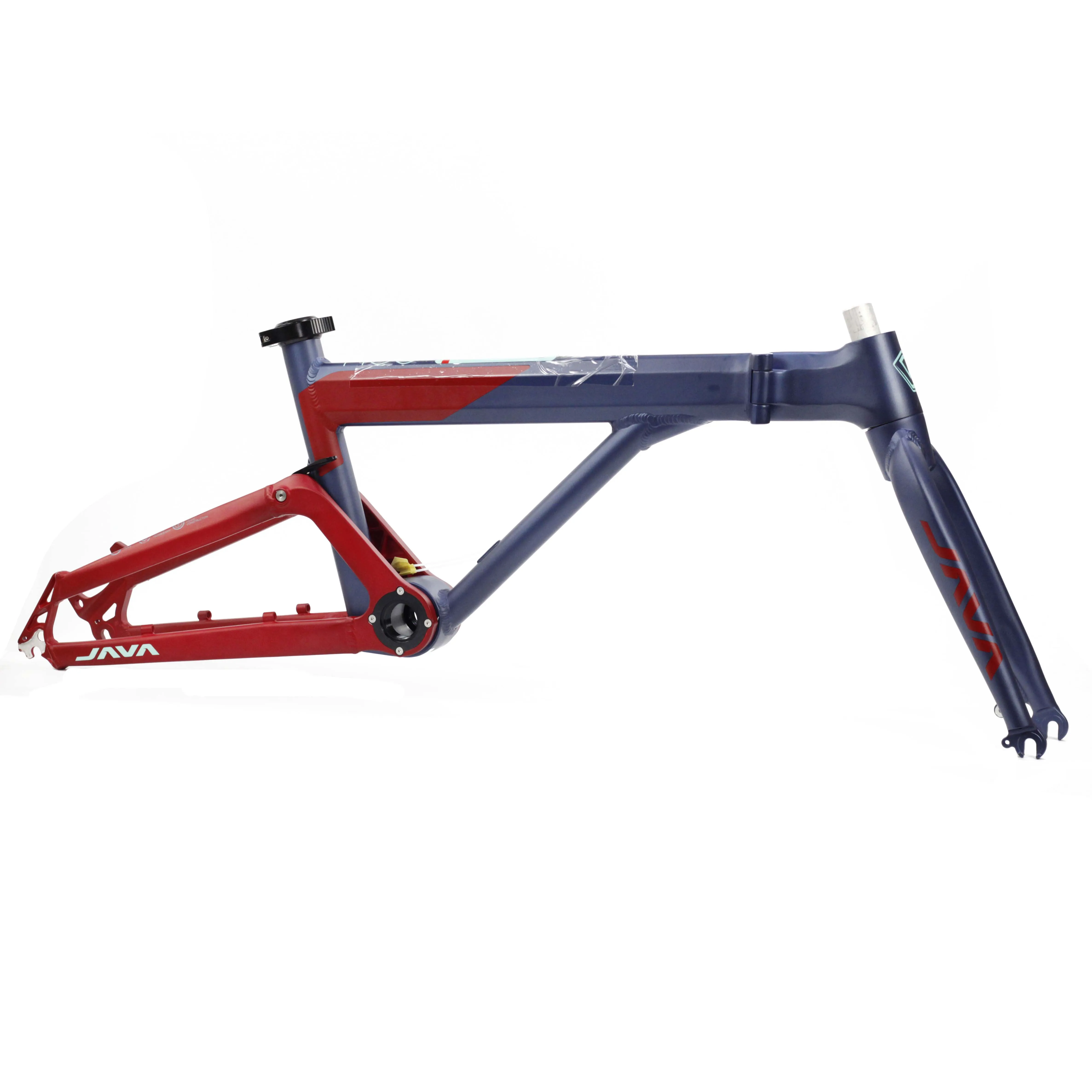 red blue JAVA NEO2 алюминиевая складная велосипедная Рама с вилкой 2" 406 451 рама дисковый тормоз Складная - Цвет: red blue