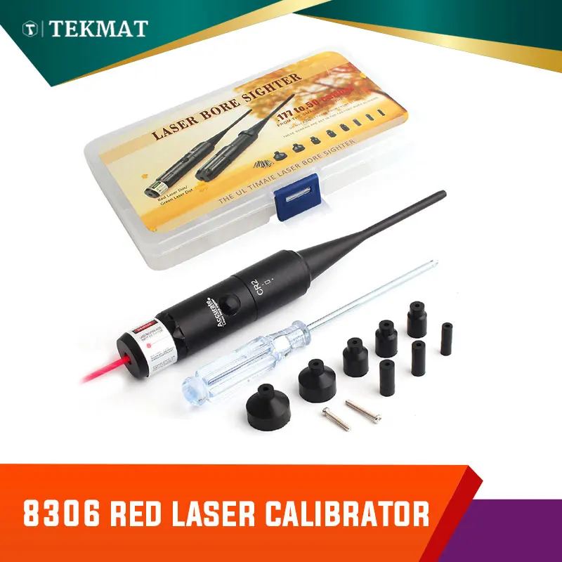 

Tekmat Laser Scopes Sight Tactical Adjustable Red Dot Set Tools Collimator .177 to .50 Caliber Rifle Kit Xhunter
