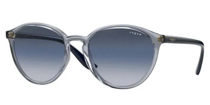Vogue 5374 2905L 55 Woman Sunglasses, Transparent Blue Frame, Grey Gradient Lenses, High Quality  Vision, Desing Sunglasses 2021