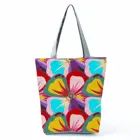 Сумка-шоппер Женская многоразовая, ярких цветов, с цветочным принтом