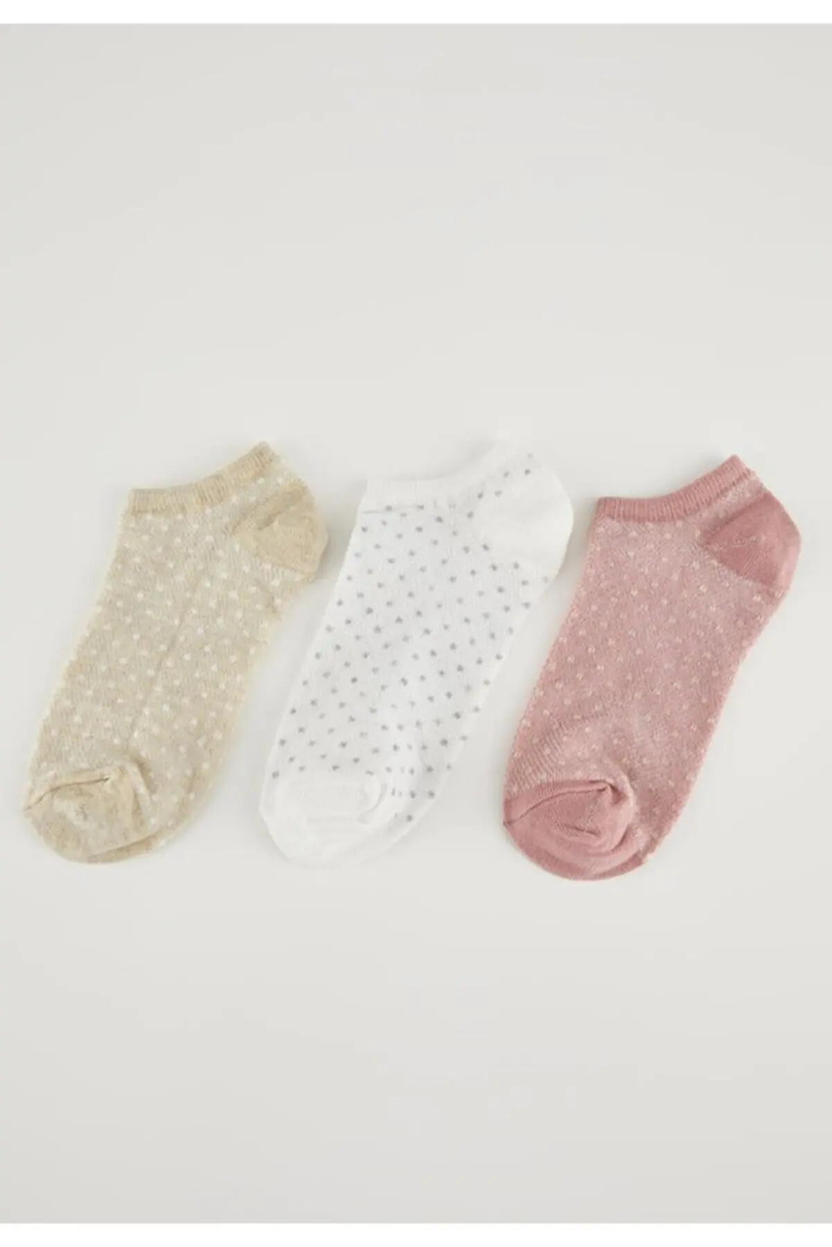 

Dot Patterned 3 Pack Booties Socks