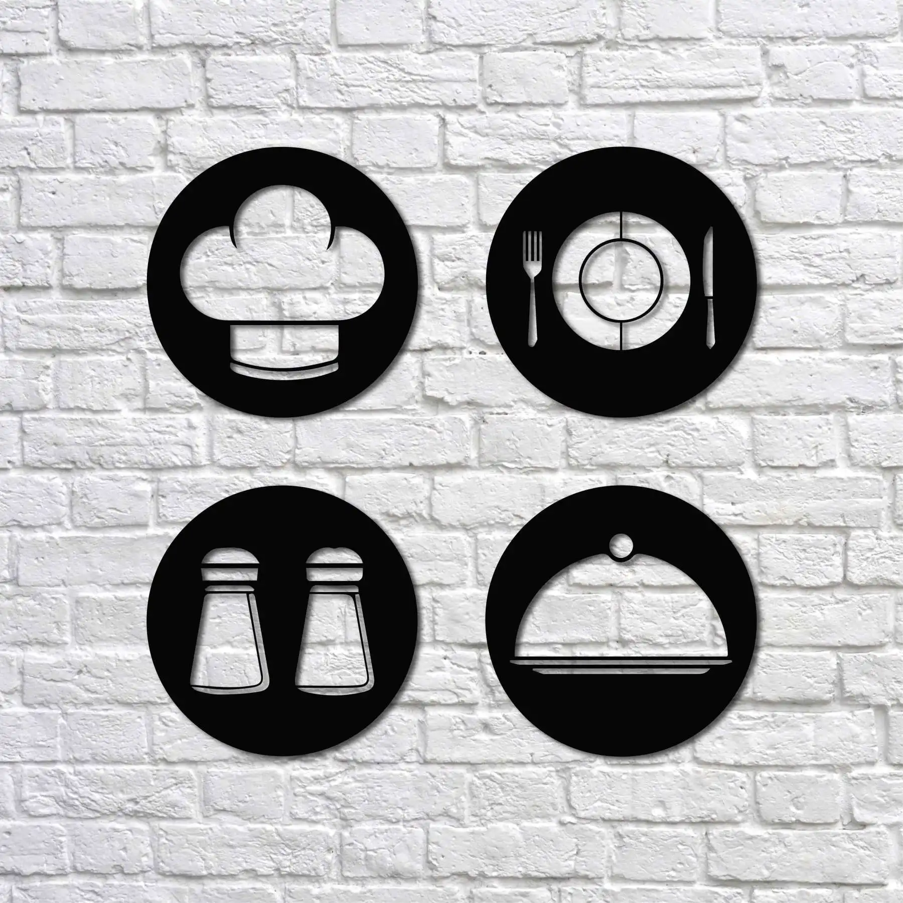 

Metal Wall Art Kitchen Symbols Metal Paintings 20x20 cm x 4 cm Interior Decoration Home Decor