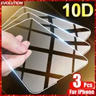 Закаленное стекло с полным покрытием для iPhone 11, 12, 13 Pro, XS Max, XR, X, Защита экрана для iPhone 8, 6, 7 Plus, SE, 5, зеркальное стекло, 3 шт.