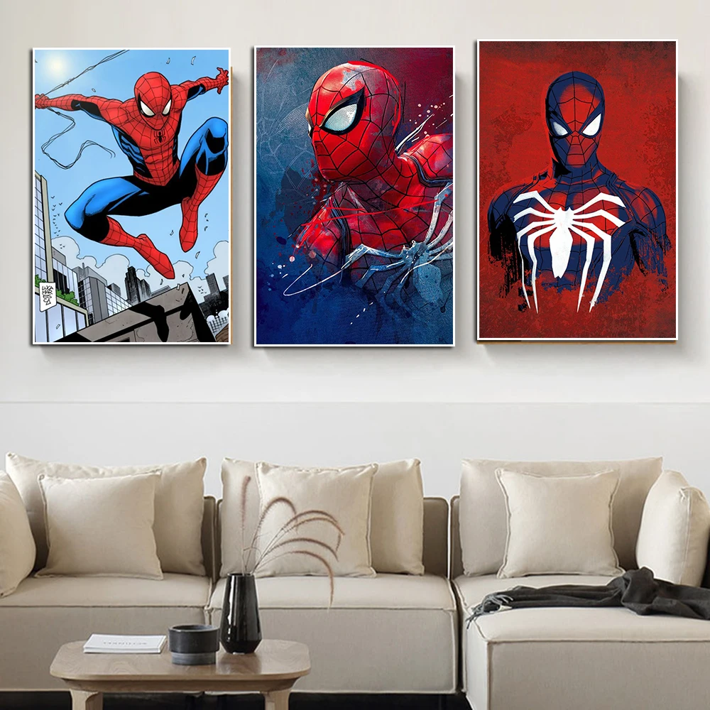 Marvel мстители супергерой фильм постер абстрактный Рисунок Человек-паук искусство