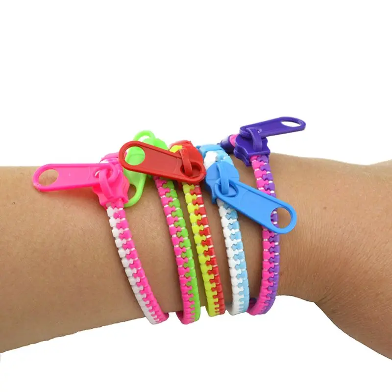 

Kit 10 Bracelets Colorful Zipper Bracelets