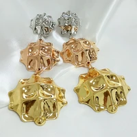 mirafeel big long drop earrings for women 3 tone wedding jewelry accessories copper gold earrings banquet queen
