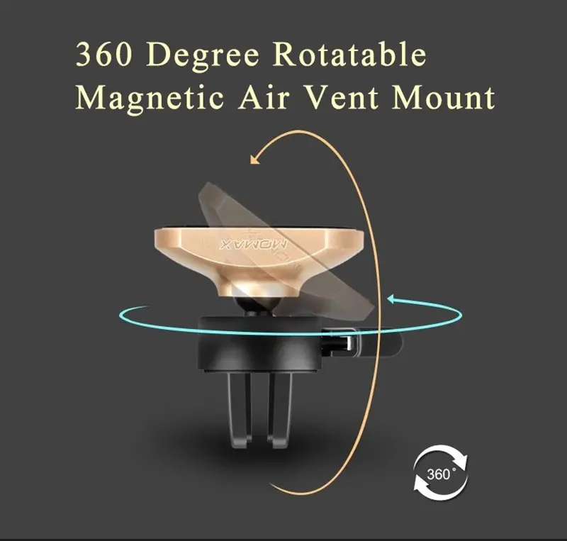 Автодержатель Momax Magnetic Mini Серебро CM5S |