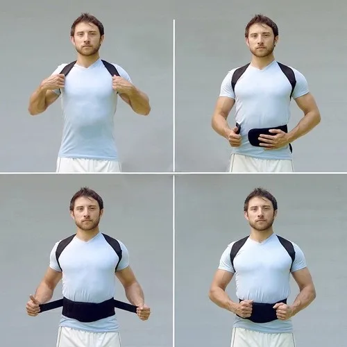 

9 pcs Magnetic Magnet Female Male Right Posture Belt Waist Back Shoulder Corset