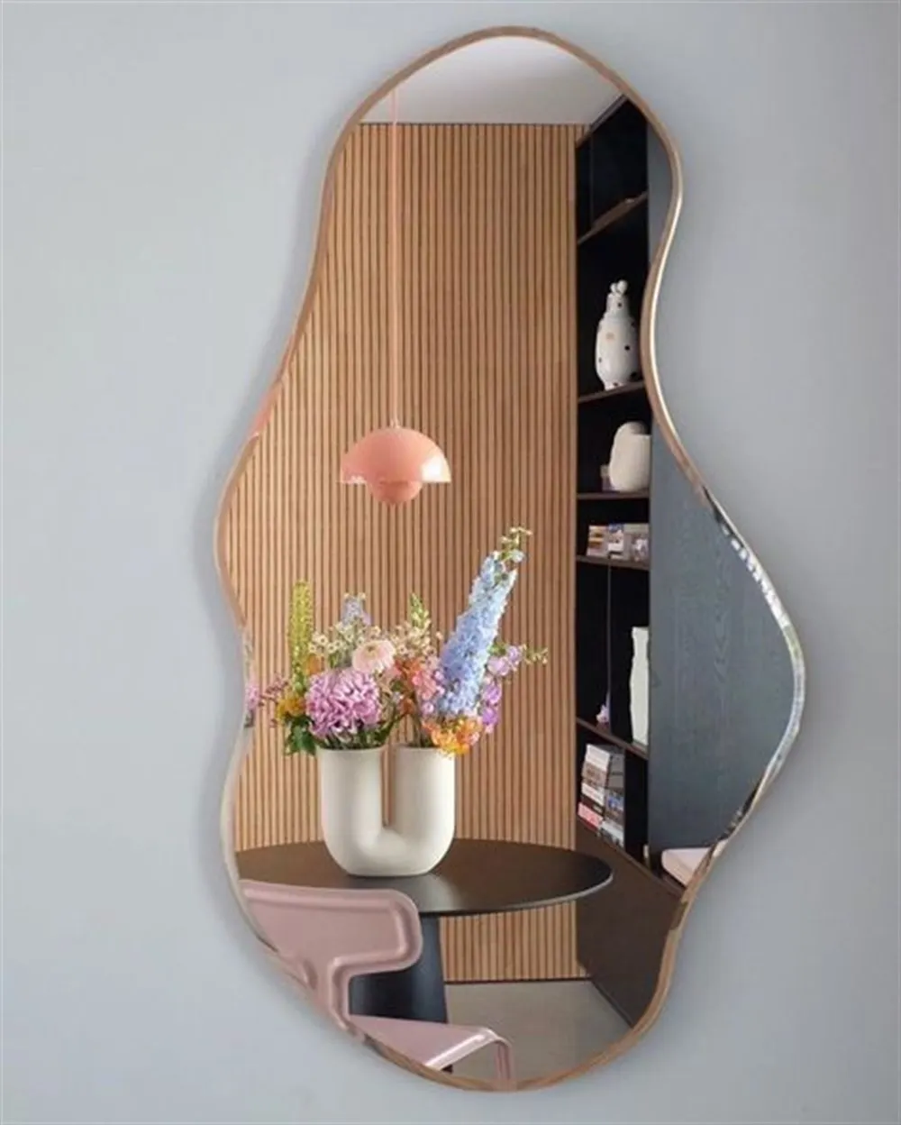 

Luxury Wall Mirror Decorative Home Stylish Decor Supplies Elegant Miroir Decoratif Modern Frameless Bevel Design for Living Room