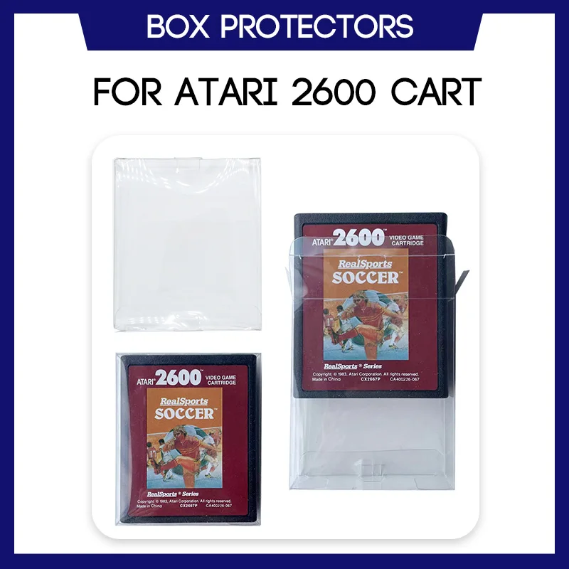 

Box Protector For Atari 2600 Games Cart Cartridge Custom Made Clear Plastic Case