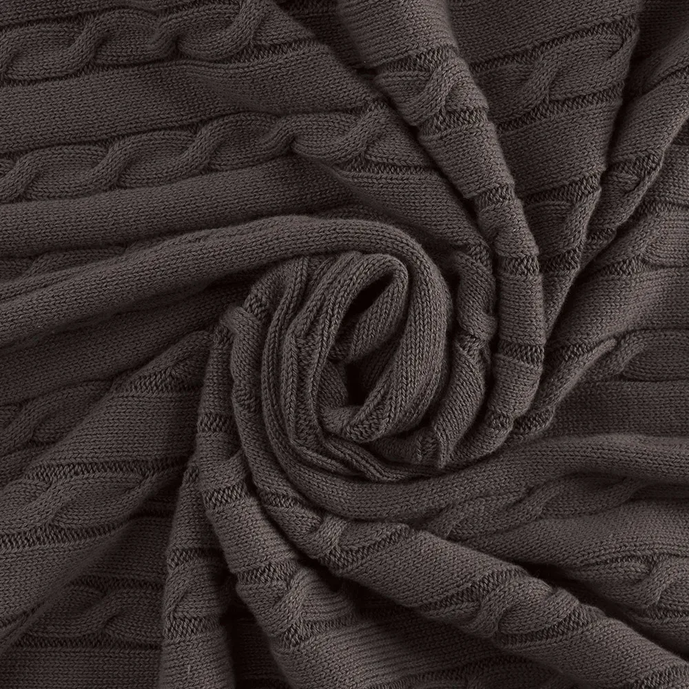 Online Rajutan Selimut Untuk Rumah Lembut 100% Katun Bertekstur Padat Nyaman Hangat Dekoratif Sofa Tempat Tidur Kursi Penutup Ruang Tamu