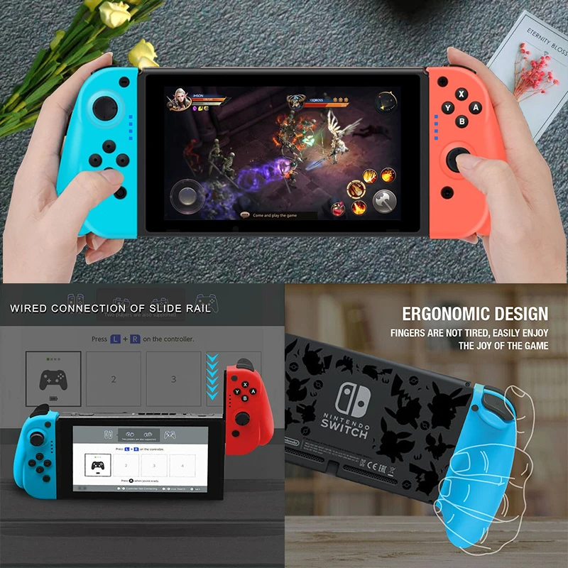 

Wireless Bluetooth Left & Right Game Joy Controller Gamepad For Switch Controller Game Hanlde Grips For Switch Console