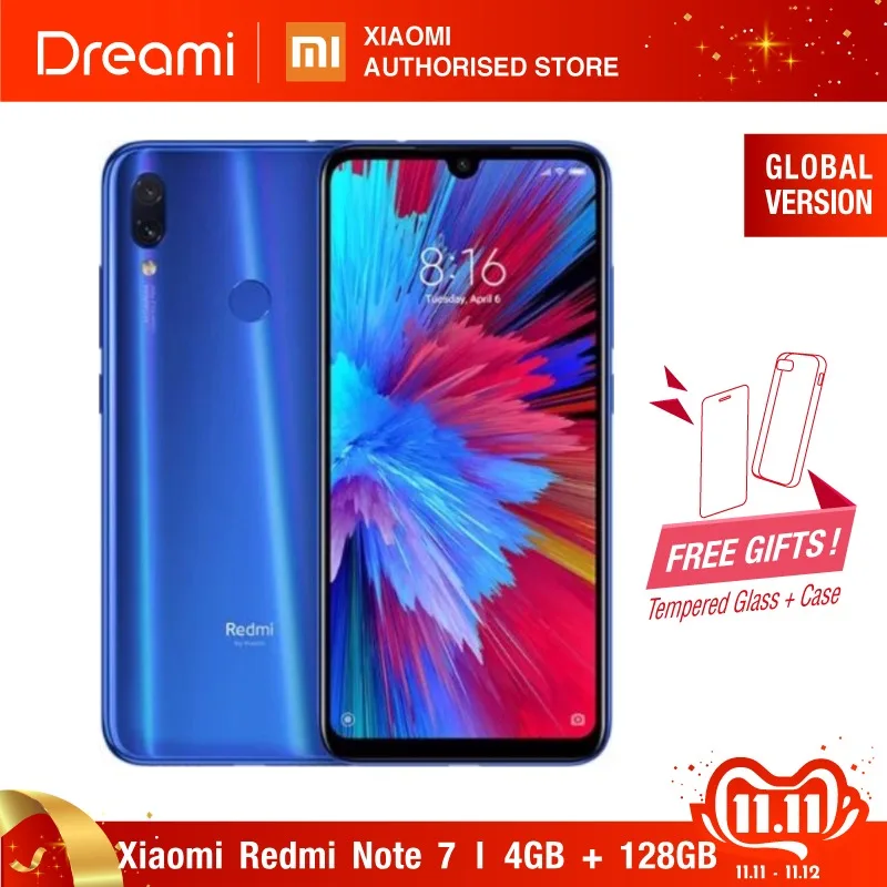 Глобальная версия Redmi Note 7 128 Гб rom 4 ram (абсолютно новая и запечатанная коробка) note7
