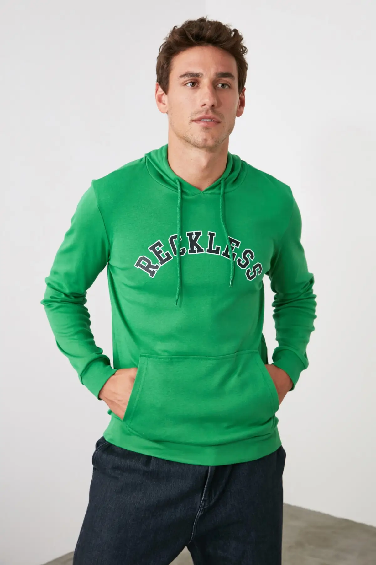 Мужская футболка с капюшоном и длинными рукавами TMNAW21TS0222|Мужские футболки| |