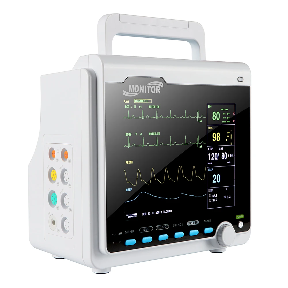 CMS6000VET Veterinary Patient Monitor 6 Parameter ECG RESP SpO2 PR NIBP Heart Rate Machine For Animal With Printer | Красота и
