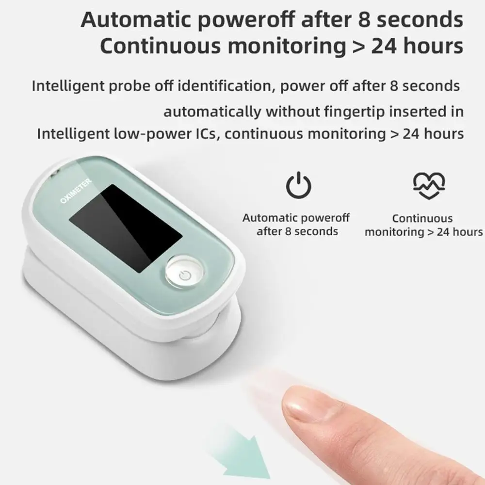 

DS203 Blood Oximeter Finger Clip Blood Oxygen Saturation Detector Portable Finger Clip Pulse Oximeter