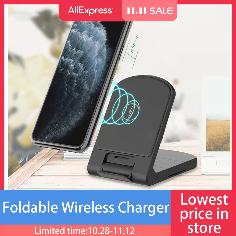 

Foldable Wireless Charger 10W 3 in 1 Fast Charging Stand Pad For iPhone 13 12 11 pro max Airpods Pro iWatch Samsung S21 S20 S10