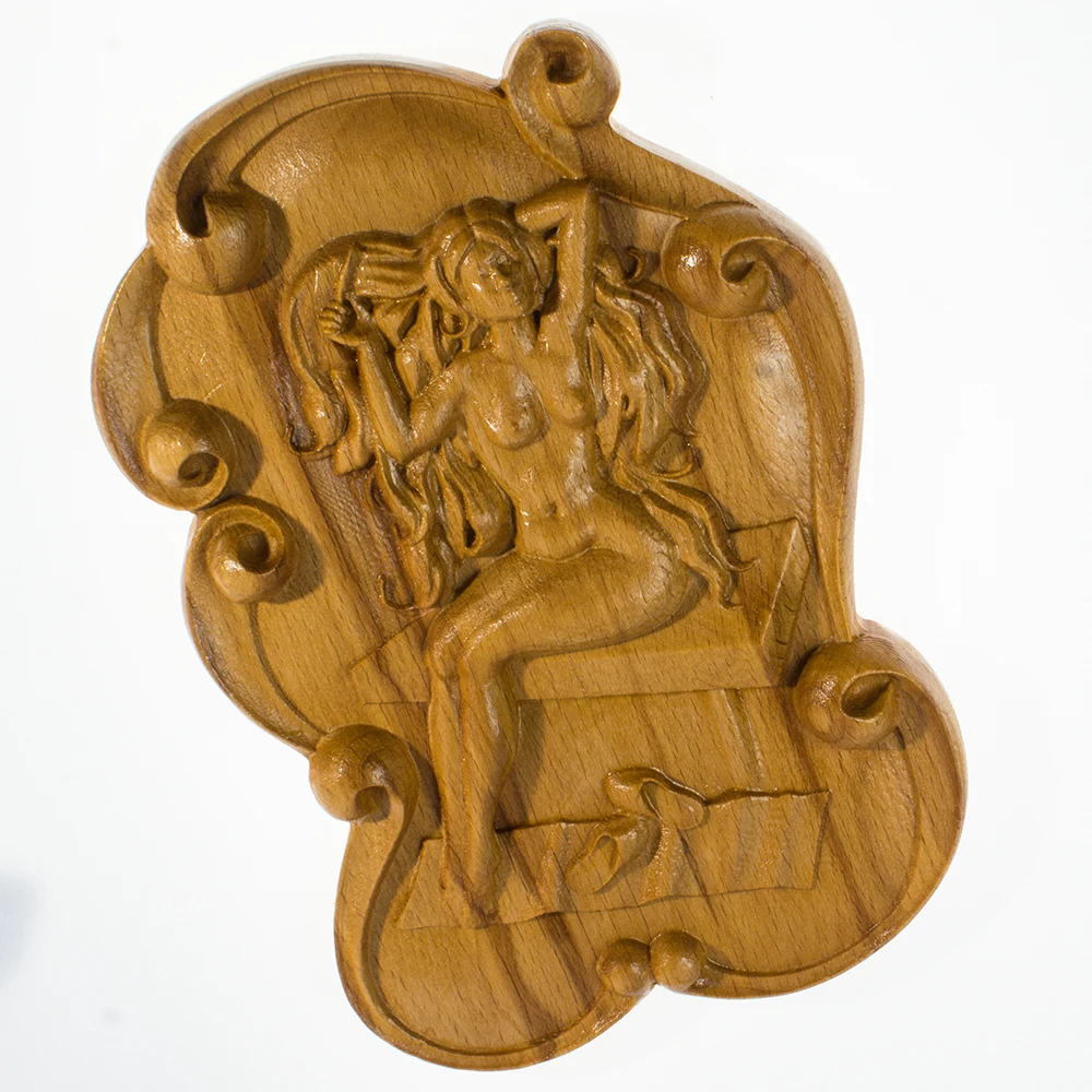 Панно декоративное деревянное резное банное Банька 2. Decorative wooden carved bathhouse panel | Дом