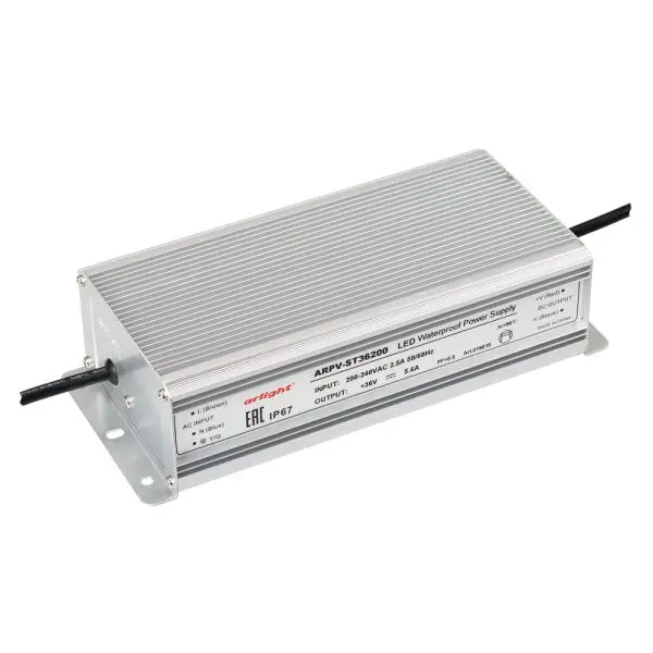 Блок питания ARPV-ST36200 (36V 5.6A 200W) (ARL IP67 Металл 3 года) 1 шт Arlight 019015 | Лампы и освещение