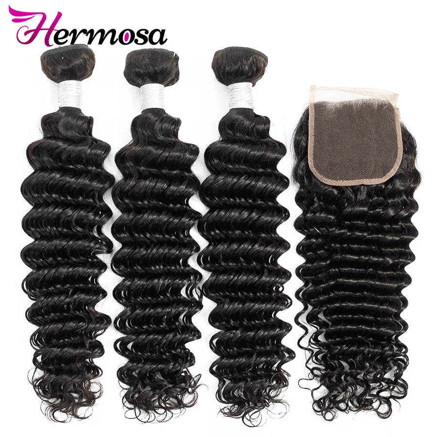 Hermosa бразильские пучки глубоких волн с закрытием двойные уток Remy человеческие