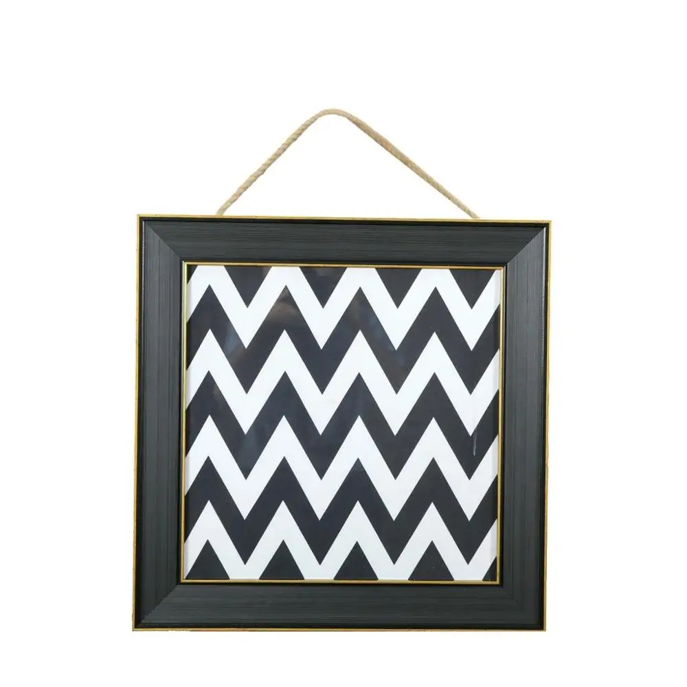 

Digital Printed Table Wooden Framed Glass Zigzag