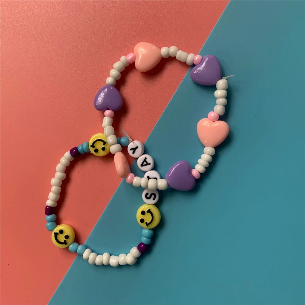 Детский Браслет Kpop Stray Love Smiley Face одинаковое гибкое украшение модное