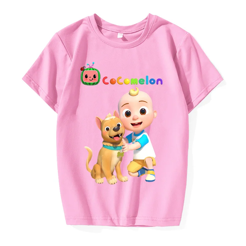 

Летние Детские хлопковые футболки Cocomelon для мальчиков и девочек