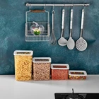 Контейнер для хранения продуктов, прямоугольный безопасный пластиковый бытовой контейнер для хранения чая, кофе, сахара, соли, овсянки, лапши, экологически чистые