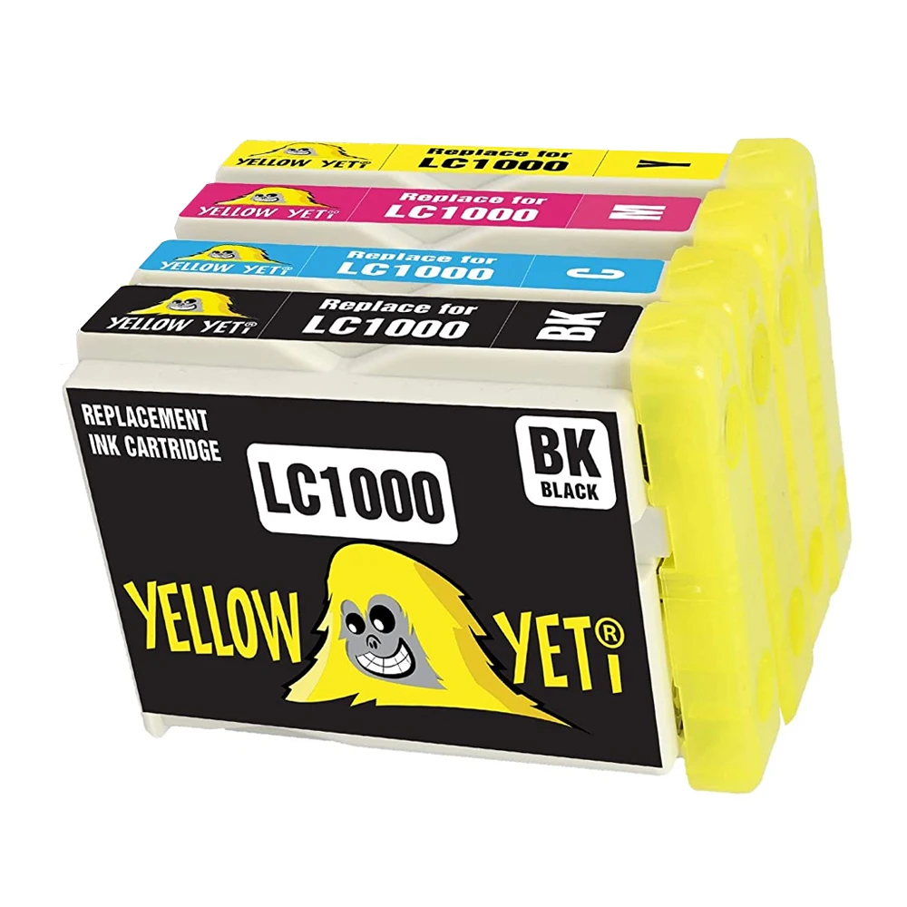 Чернильные картриджи LC1000 LC970 4 шт. совместимы с принтерами Brother DCP-130C DCP-135C DCP-540CN