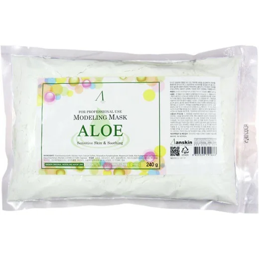 Маска альгинатная с экстрактом алоэ успокаивающая (пакет) Anskin 240 г|Средства для