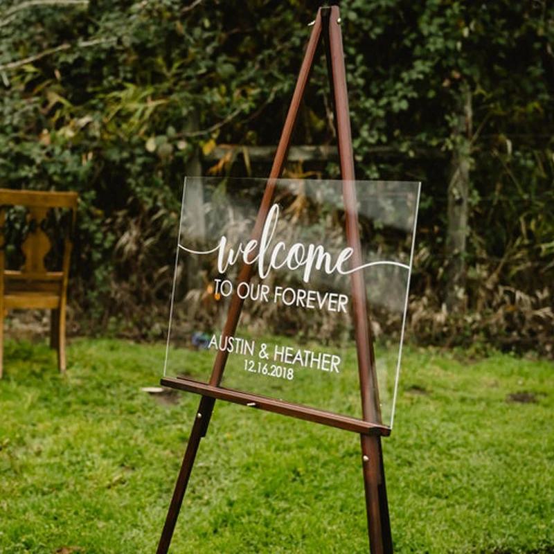 

Welcome Wedding Sign Clear Acrylic Personalized Modern Wedding Welcome Sign Custom Wedding Signs Entrance Welcome Board