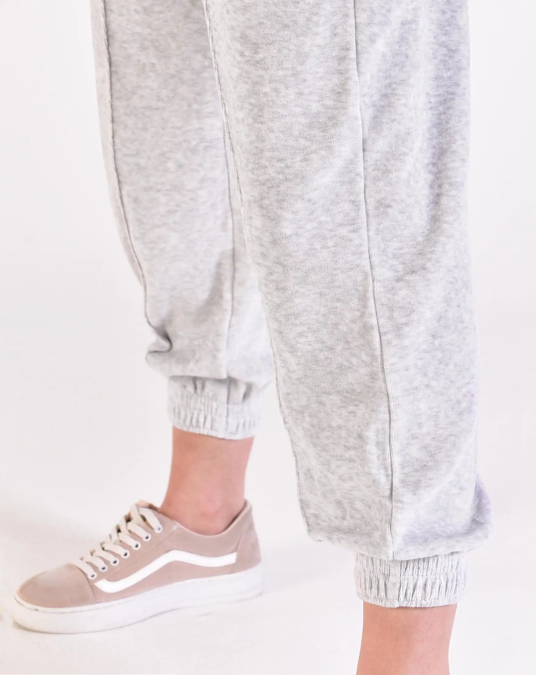 

Sonbahar K Gri Paas Lastikli Kadife Eofman kadife pantalon Sala