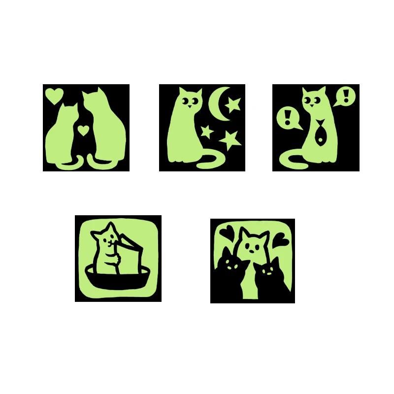 Набор светящихся наклеек на выключатели (5 штук)|Офисный скотч| |