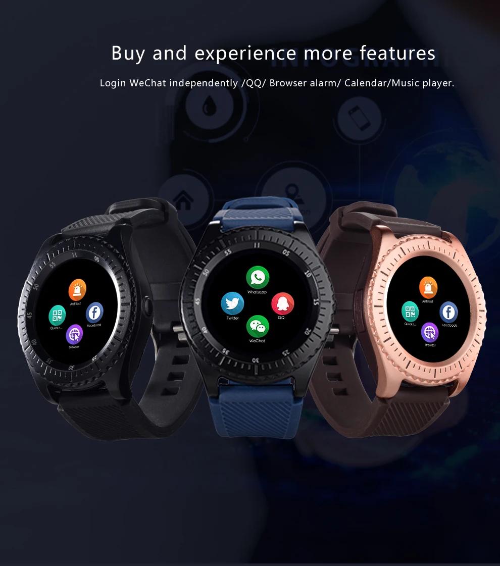 Smart Watch Bluetooth Touch Screen Anti-lost Wrist Pedometer With Camera TF Card Slot For Android Phone Clock Smartwatch | Электроника