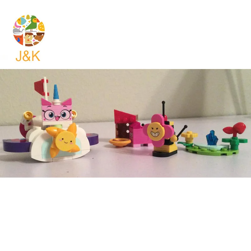 41451 126pcs The Unikitty Cat Cloud Car Model Building Block Brick Set Toys For Children 11015 Gift | Blocks