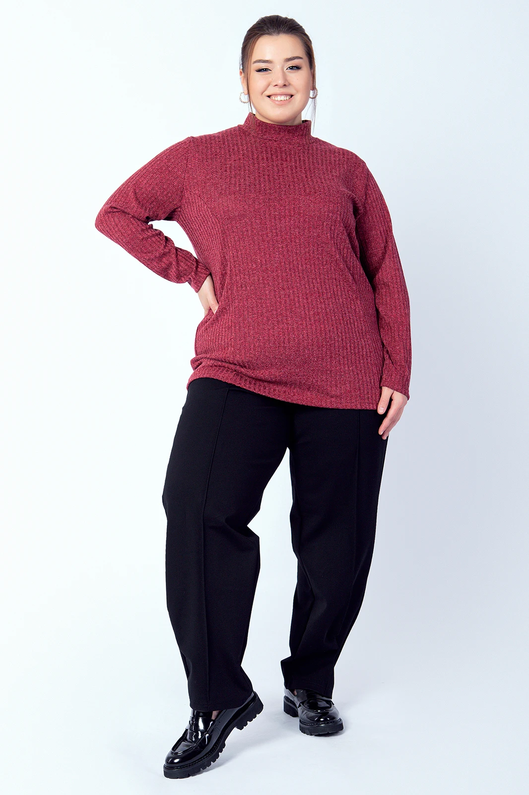 Водолазка базовая женская в офис большие размеры для полных plus size RUS размер 64-66 |