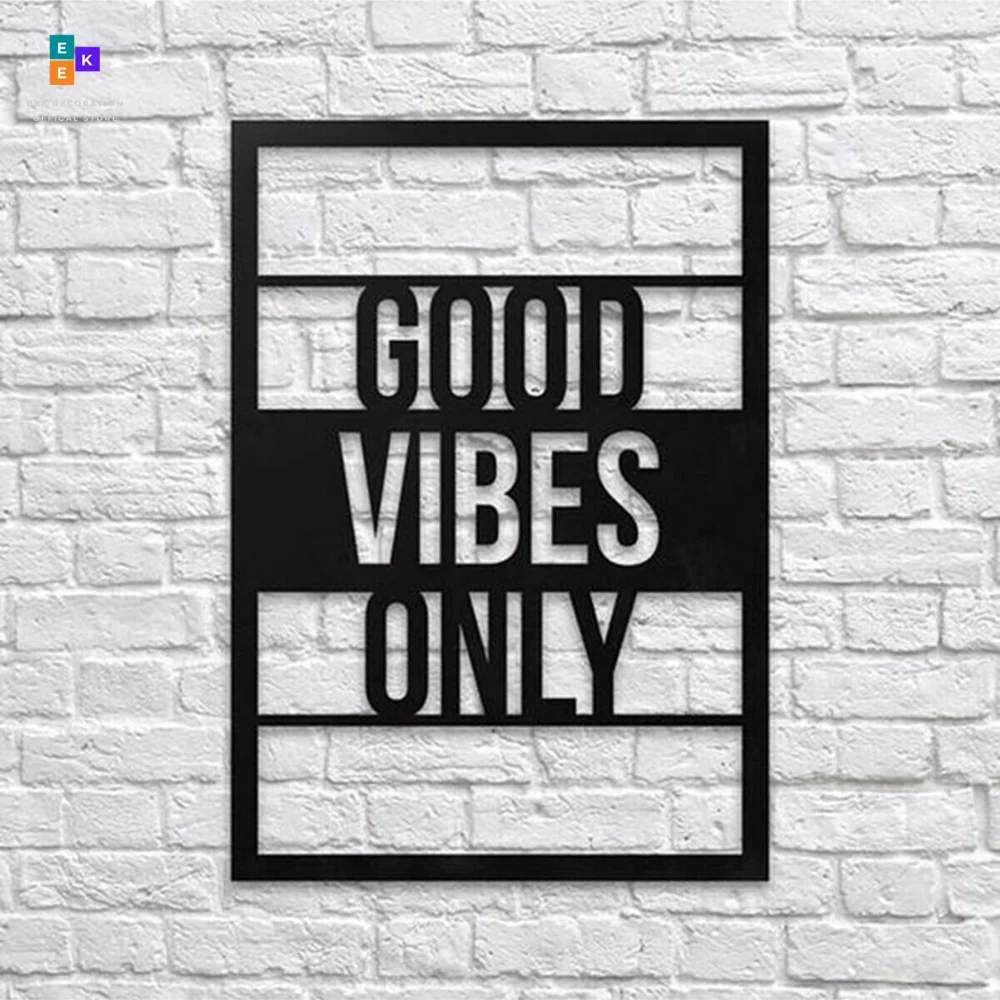 

Настольный Декор Good Vibes Only из МДФ, лазерная вырезка, граффити, искусственное письмо, новый домашний подарок, украшения для гостиной, деревянн...