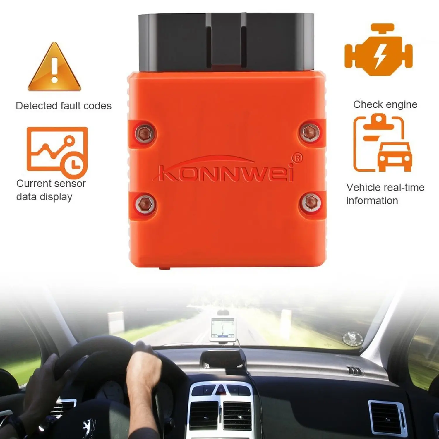 KW902 bluetooth OBD2 OBDII сканер автомобильный считыватель кодов тестер данных