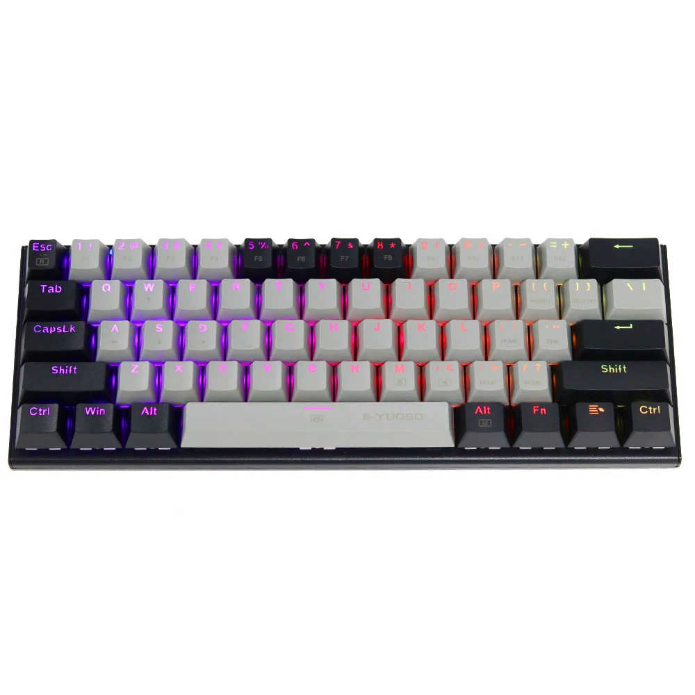Мини Механическая игровая клавиатура 60% 61 клавиша горячая замена красная синяя Mx