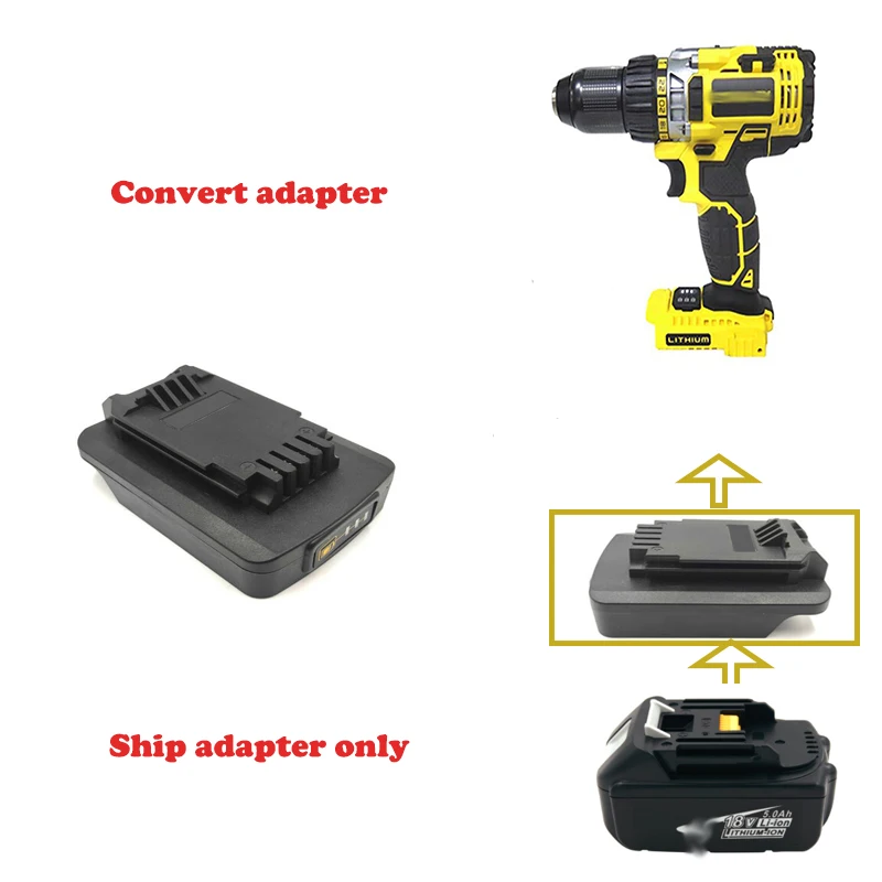 Адаптер для аккумулятора makita 18 в преобразователь black & decker