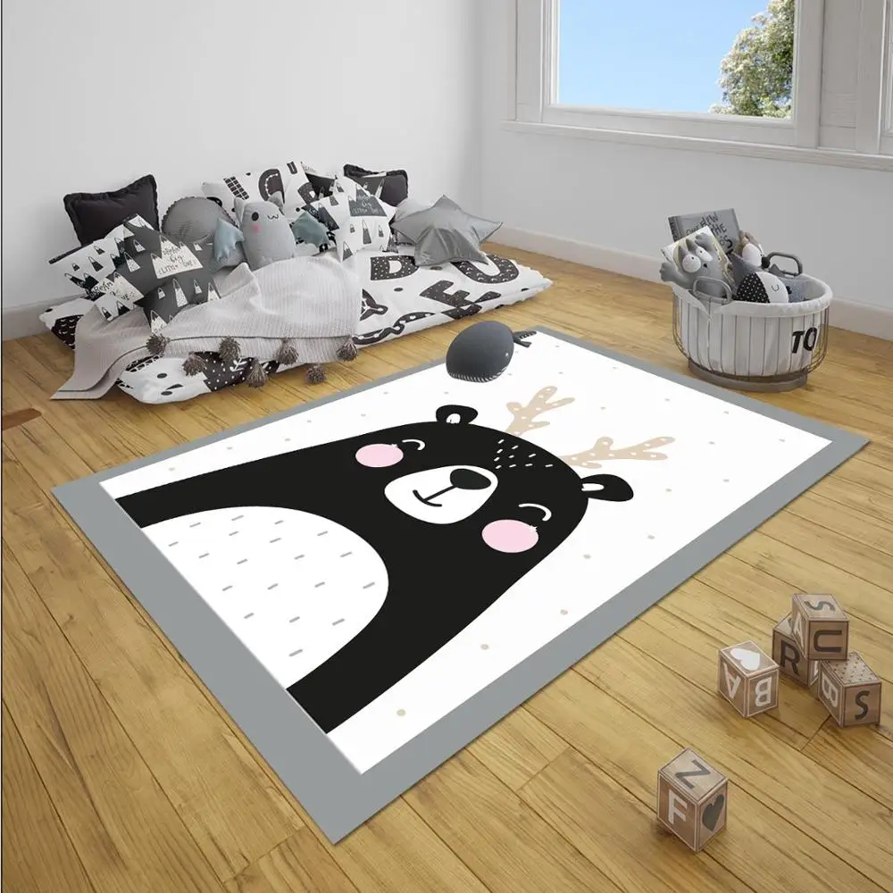 Еще серого белого и черного цвета с оленем для девочек 3d печати Нескользящие из