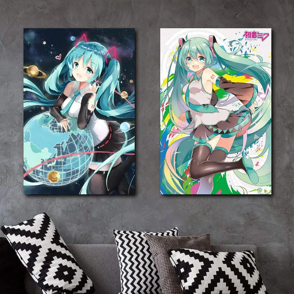 

Постер Hatsune_Miku в классическом японском стиле с изображением искусственного холста, спортивный ландшафт, декор офисной комнаты, Подарочный п...