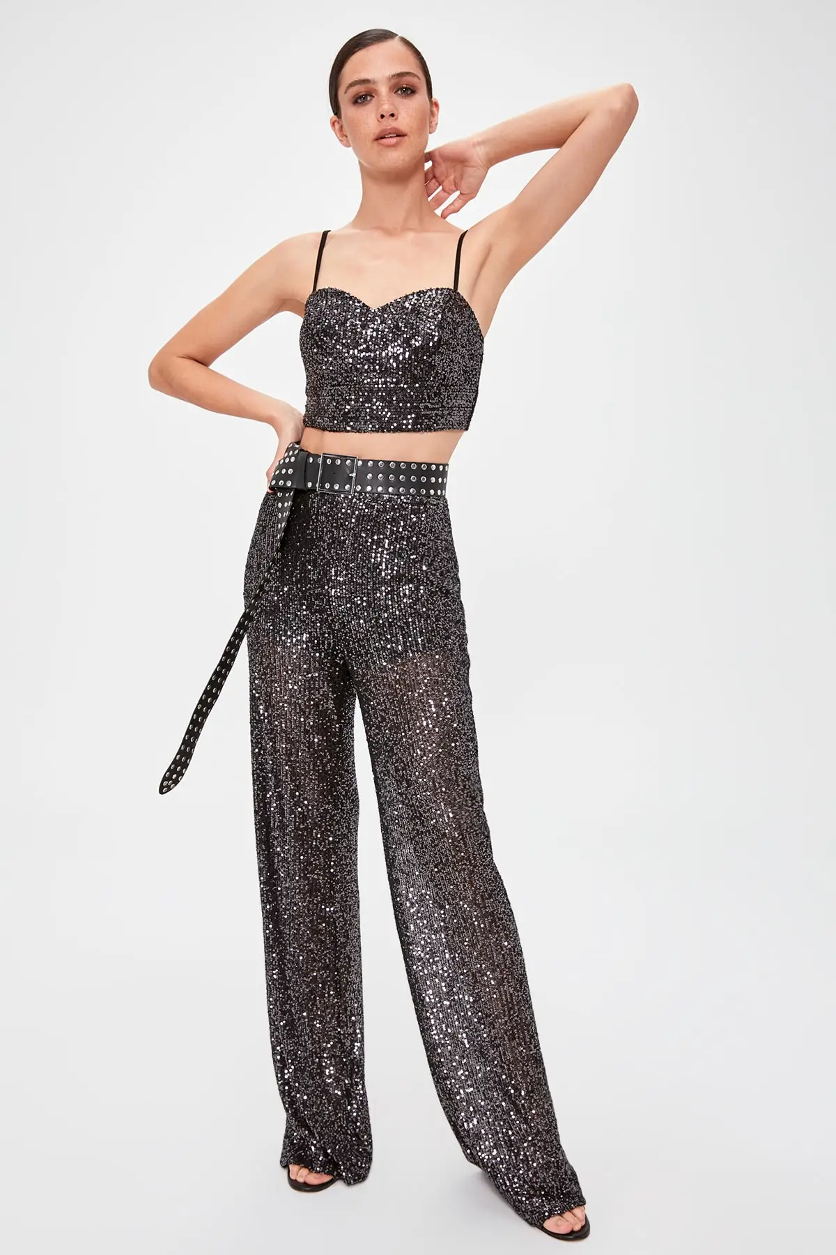 Trendyol Брюки с блестками TPRAW20PL0379