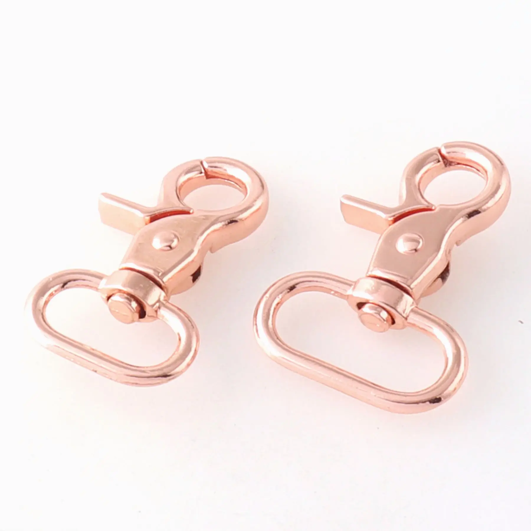 

20/25mm Rose Gold Swivel Clasp Lobster Clasp Purse Making Handbag Hardware Trigger Snap Hook Dog Collar Supplies Jewelry Charm