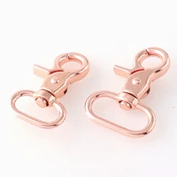 2025mm rose gold swivel clasp lobster clasp purse making handbag hardware trigger snap hook dog collar supplies jewelry charm