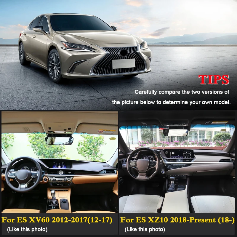 

Car Styling Dashboard Protective Mat Shade Cushion Pad Flannel Carpet For Lexus ES XV60 XZ10 2012-Present RHD&LHD Accessory