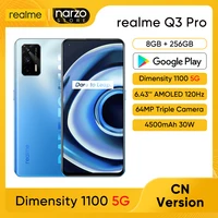 Original Realme Pro 6 43 120Hz AMOLED Screen Dimensity 1100 64MP 30W Fast Charge 4500mAh Battery Google Play
