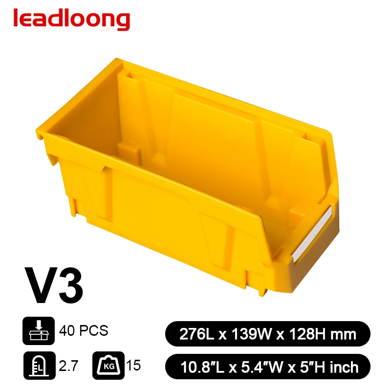 

LEADLOONG-V3 40PCS|Multi-functional Plastic Stackable Household Utensil Spare Tool Part Storage Box Bins