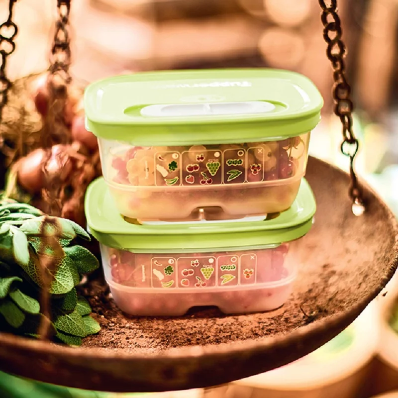 

Food Kitchen Storage Box Tupperware Sera Series Vegetable Fruit Storage Container 800ml, Sealed Vacuum Cover Cans, Organizer
